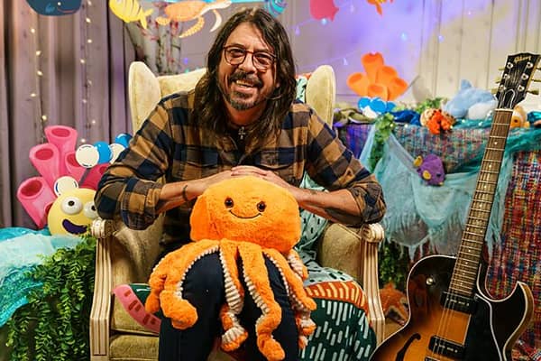 Dave Grohl. Foo Fighers and Nirvana rock legend, will read a book inspired by a Beatles hit song (Picture: BBC)