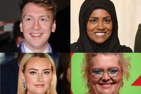 Joe Lycett, Nadiya Hussain, Amelia Dilmoldenberg and Jayde Adams are among the favourites to host Bake Off 2023. Pics: Getty Images.