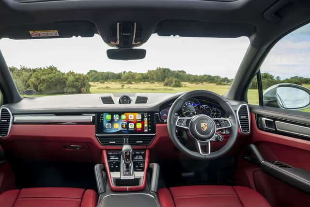 The Cayenne Platinum Edition comes with the option of a bold red leather finish