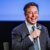 Elon Musk addressing guests at the Offshore Northern Seas 2022 (ONS) meeting in Stavanger, Norway on 29 August 2022 (Photo: CARINA JOHANSEN/NTB/AFP via Getty Images)