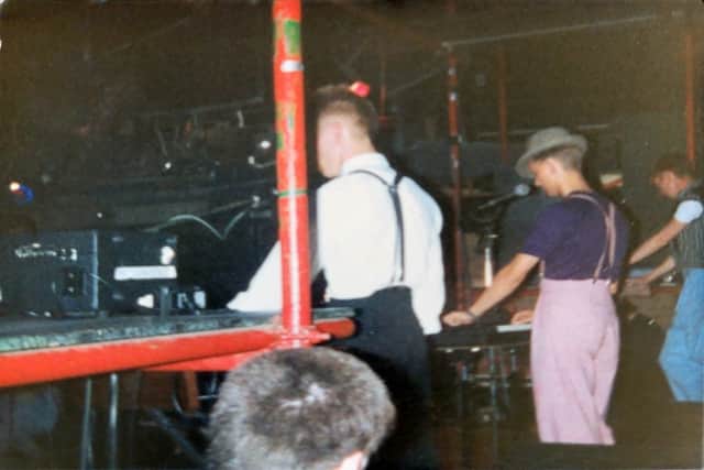 Concentration for Depeche Mode members at the Warehouse in Leeds in 1981 (from left) Vince Clarke, Martin Gore and Andy Fletcher (photo: Christopher Lund)