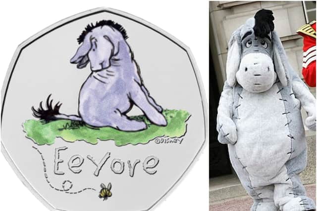The Royal Mint has brought out a new range of 50ps inspired by the much-loved character of Eeyore from the Winnie-the-Pooh books (Getty Images and Royal Mint)