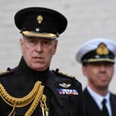 Britain's Prince Andrew, Duke of York, attends a ceremony commemorating the 75th anniversary of the liberation of Bruges on September 7, 2019 in Bruges. (Photo by JOHN THYS / AFP) (Photo by JOHN THYS/AFP via Getty Images)