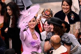 Katy Perry took pictures with fans at the King’s coronation