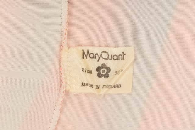 Mary Quant logo on the label of the leotard.