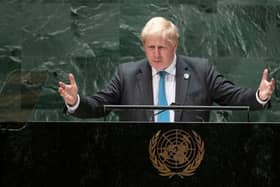 Boris Johnson addressed the 76th Session of the U.N. General Assembly and spoke about the threat of climate change (Getty Images)