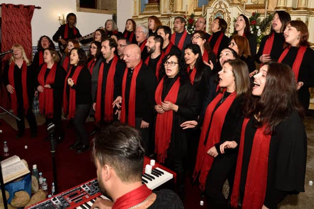 Since 2018, author Julie Hodgson (far left) has performed with Coro Gospel Ponte De Sor.