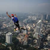 Mark Andrews had taken part in a base jumping event in Kuala Lumpur, Malaysia (Photo credit should read MANAN VATSYAYANA/AFP via Getty Images)