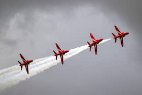 The Red Arrows have a busy weekend of displays, including the Clacton Airshow