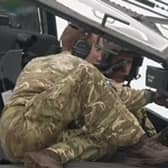 Prince William flies helicopter after becoming Army chief.
