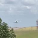 The Jet2 flight abandons its landing at Leeds Bradford Airport.