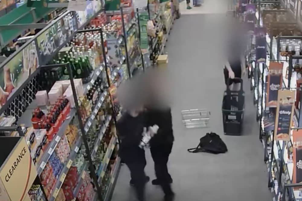 Shoplifter headbutts security guard