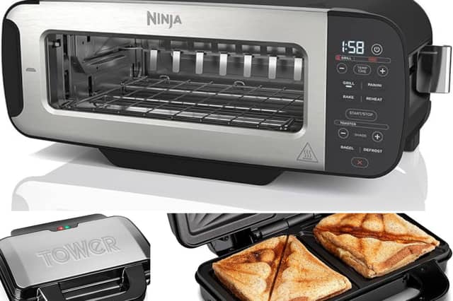 Toastie machines including Ninja (top). Photo: Amazon
