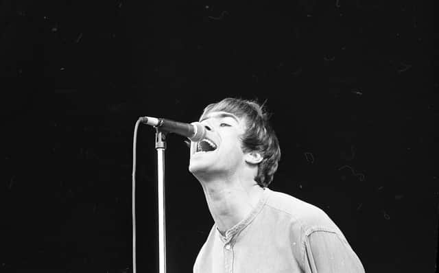 Liam Gallagher of Oasis on stage at Slane. Photo: Independent News and Media/Getty Images