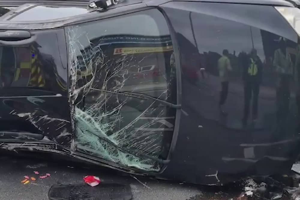 A crash as a result of a drink and drug driver. This is the moment a shameless driver tells cops he was speeding at 76mph in a 30mph zone because he wanted to have a bit of a blast. 