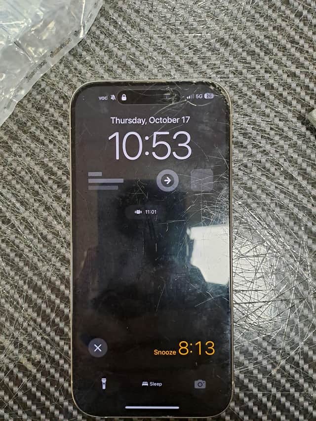 The phone police recovered from the suspect, which they believe to have been stolen.