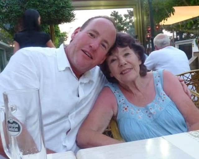 Alan and his late mum, Josephine. The son of an elderly woman killed by fireworks has called for them to be banned other than around public holidays.