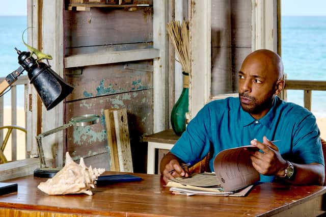 Don Gilet makes his debut at DI Mervin Wilson in the Death In Paradise Christmas special.