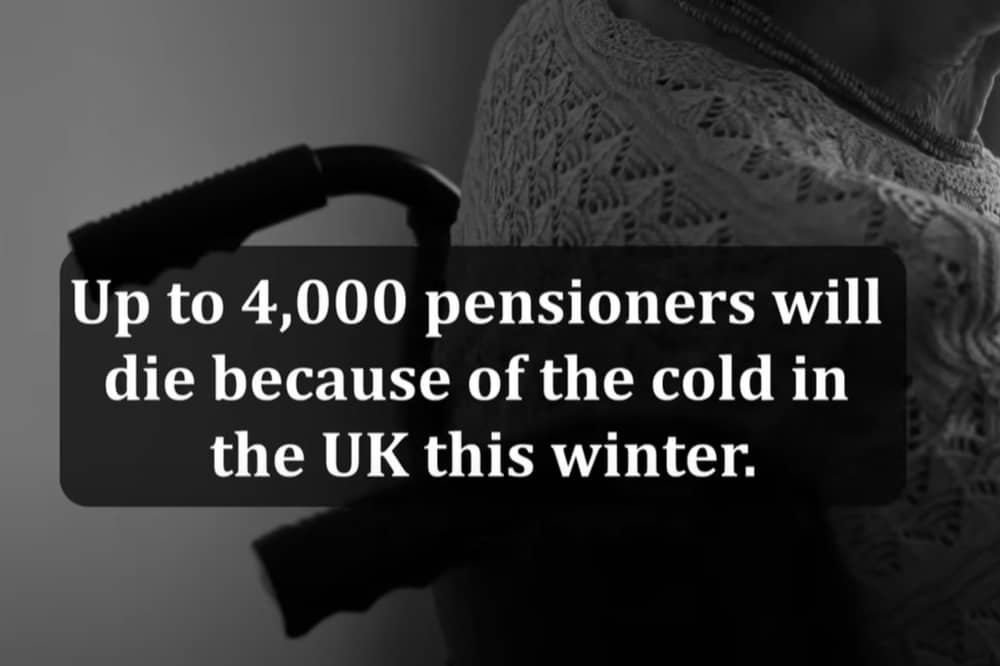 A still from the video to Freezing This Christmas by Sir Starmer and the Granny Harmers
