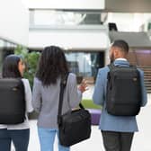The Dell EcoLoop Premier Backpack 14-16, right, has a host of features for those who travel tech heavy.
