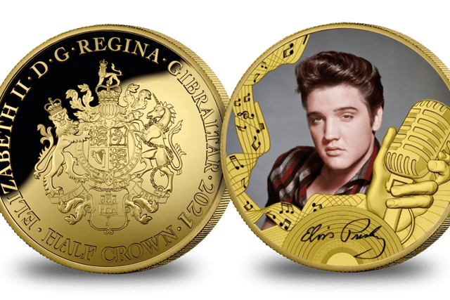 This "King of Rock 'n' Roll" Gold Layered Coin is available for £14.95
