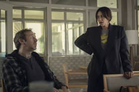 Chris O'Dowd and Rashida Jones in Black Mirror 'Common People'
