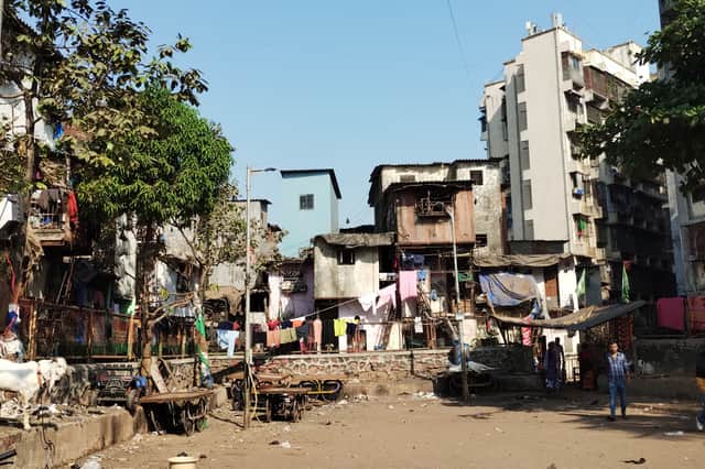 The Dharavi slum, which gained international recognition through the Slumdog Millionaire film