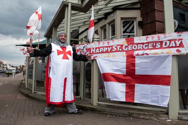 Chris Bracegirdle dressed as St George