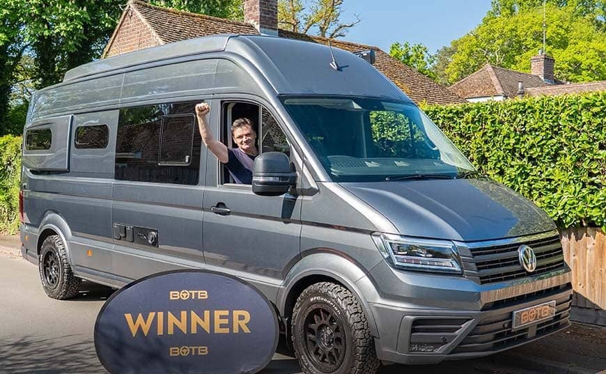 Nigel was over the moon with his prize 