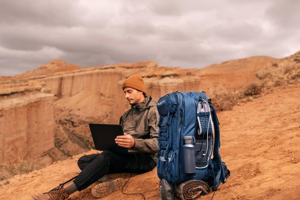 The Handsfree Backpack is available in two sizes, and they each contain a meaty power station