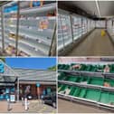 Bare shelves at Ecclesall Road's Co-op due to a cyber-attack.