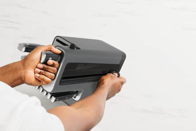 The integrated sharpener is so easy to use