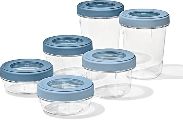 OXO Twist & Stack Containers with universal lids – ideal for fridge and pantry storage, from £19