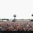 View of the crowd during Day 3 at The Isle of Wight Festival at Seaclose Park on June 15, 2014 in Newport, Isle of Wight. 