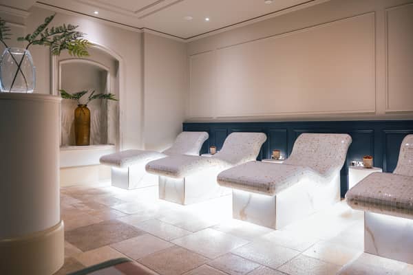 The heated loungers in the new relaxation area at Thorpe Park
