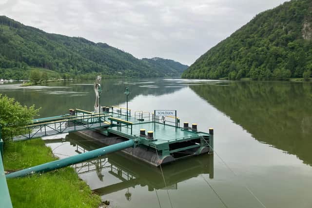 The Danube at Schlogen, as seen from the Riverresort Donauschlinge