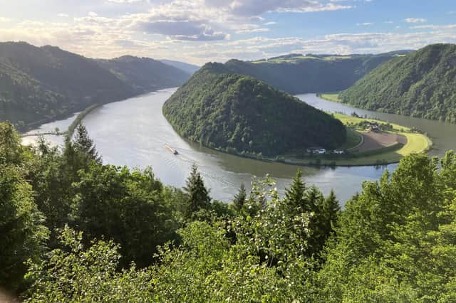 The Schlögen Loop - or Schlögener Schlinge - on the Danube in Upper Austria