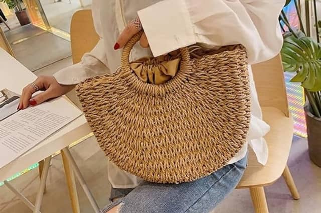 The designer looking straw handbag is the must-have accessory for summer - now £21.24 for a limited time only