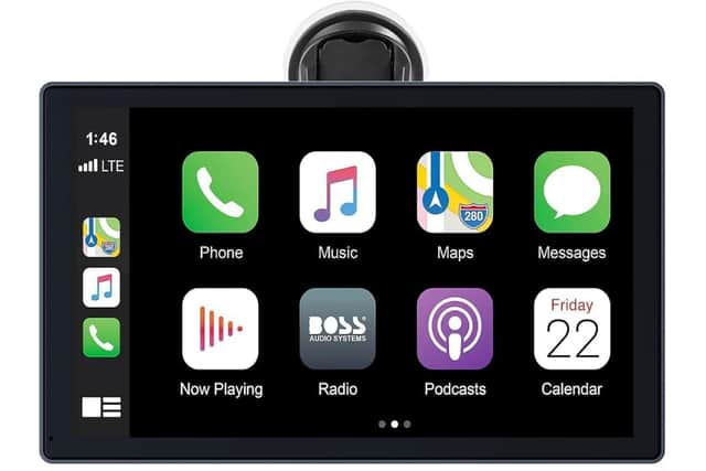 The basic package is just a nine-inch screen - but you can also spec it with a reversing camera for an extra pound.