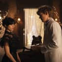 Jenna Ortega and Hunter Doohan in Wednesday season 1