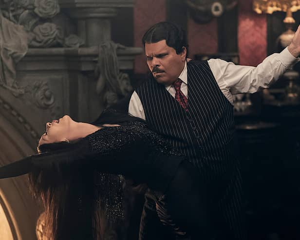 Luis Guzmán and Catherine Zeta-Jones in Wednesday season 2