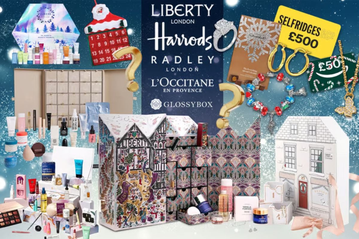 Wowcher Christmas Advent calendar mystery deal featuring Liberty, Harrods and Lookfantastic for just £14.99