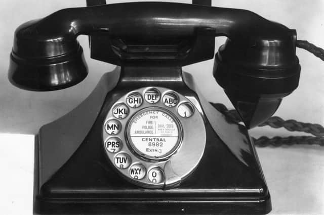 An old rotary dial phone