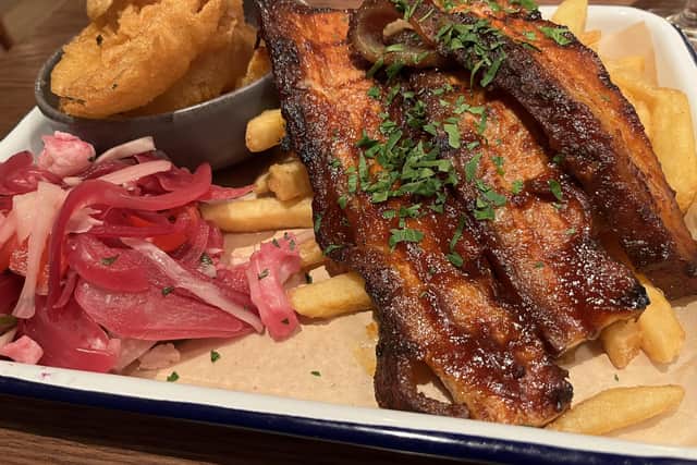 Pork Belly. brined and smoked with brown sugar