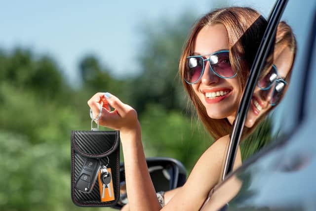 Integrated key rings make it easy to carry around, or hang up at home