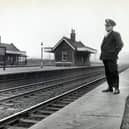 Station master Cyril Miles pictured at Kirkstall Station on its last day as a passenger station, March 20, 1965