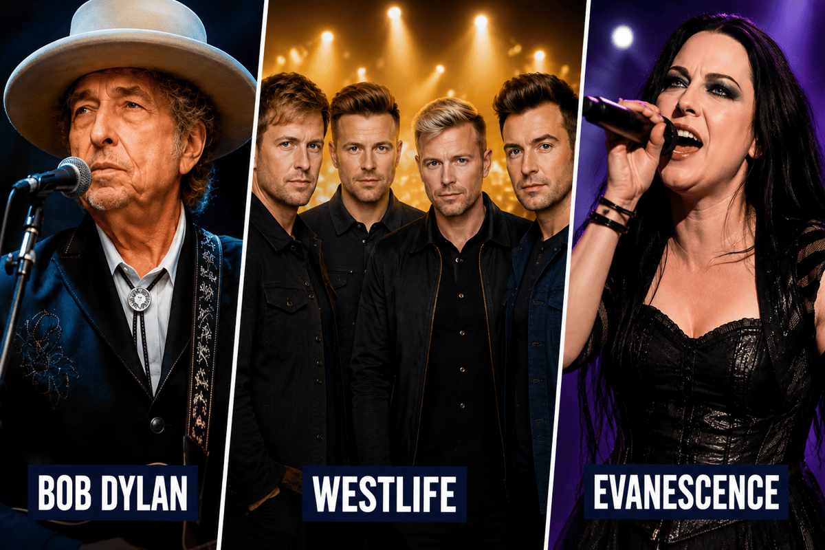 LAST CHANCE: Bob Dylan, Westlife and Evanescence among top 10 Yorkshire ...