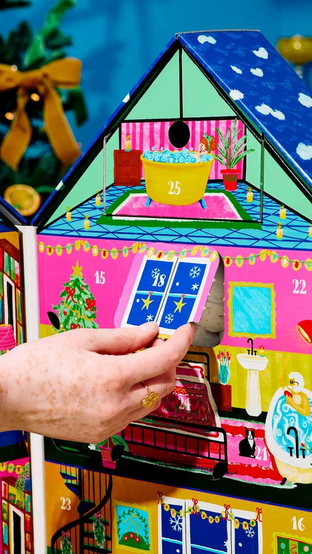 Lush's 29½ High Street Advent Calendar contains 25 bath bombs and bubble bars for a daily December treat.
