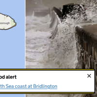 Bridlington flood alert issued as strong winds and large waves raise flood risk