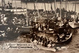 The festival regularly drew large fleets of boats packed with competitive men and women. 